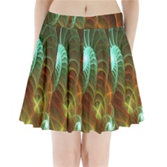 Art Shell Spirals Texture Pleated Mini Skirt by Simbadda