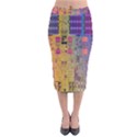 Circuit Board Pattern Lynnfield Die Velvet Midi Pencil Skirt View1