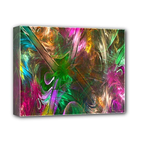 Fractal Texture Abstract Messy Light Color Swirl Bright Deluxe Canvas 14  X 11  by Simbadda
