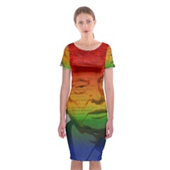 Rainbow Trump  Classic Short Sleeve Midi Dress by Valentinaart