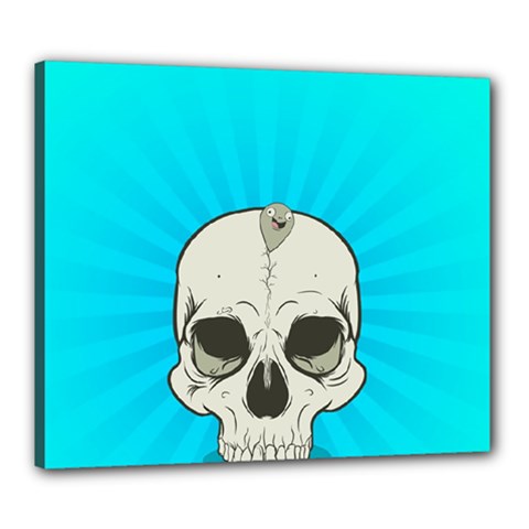 Skull Ball Line Schedule Canvas 24  X 20  by Simbadda
