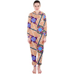 Overlaid Patterns Hooded Jumpsuit (ladies)  by Simbadda