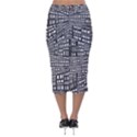 Recursive Subdivision Between 5 Source Lines Screen Black Velvet Midi Pencil Skirt View2