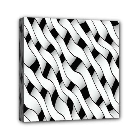 Black And White Pattern Mini Canvas 6  X 6  by Simbadda