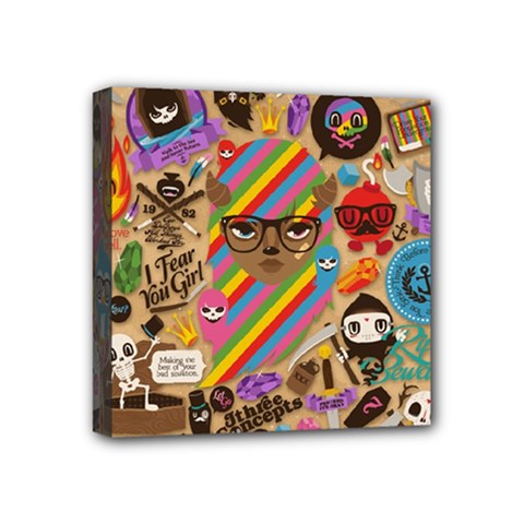Background Images Colorful Bright Mini Canvas 4  X 4  by Simbadda