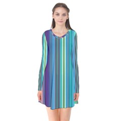 Color Stripes Flare Dress by Simbadda