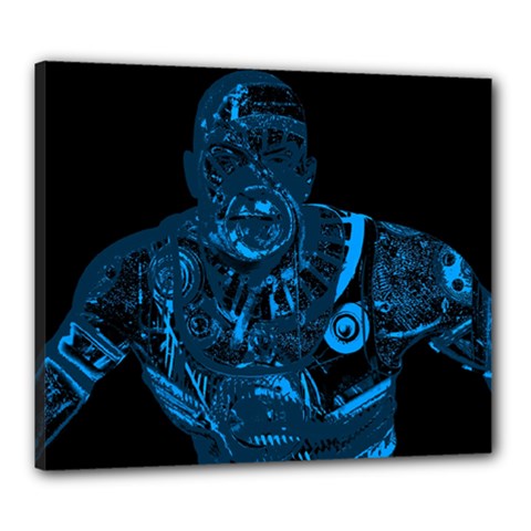 Warrior - Blue Canvas 24  X 20  by Valentinaart