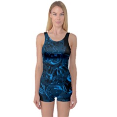 Warrior - Blue One Piece Boyleg Swimsuit by Valentinaart