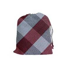Textile Geometric Retro Pattern Drawstring Pouches (large)  by Simbadda