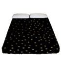 Grunge Retro Pattern Black Triangles Fitted Sheet (Queen Size) View1