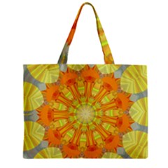 Sunshine Sunny Sun Abstract Yellow Zipper Mini Tote Bag by Simbadda