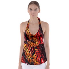 Fractal Mathematics Abstract Babydoll Tankini Top by Simbadda