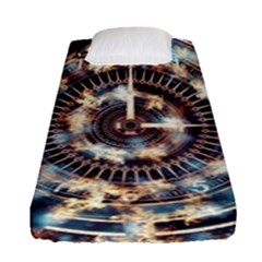 Science Fiction Background Fantasy Fitted Sheet (single Size) by Simbadda