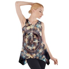 Science Fiction Background Fantasy Side Drop Tank Tunic by Simbadda