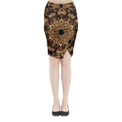 3d Fractal Art Midi Wrap Pencil Skirt by Simbadda