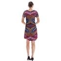 3d Abstract Ring Short Sleeve V-neck Flare Dress View2