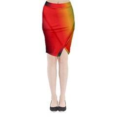 Multi Color Pattern Background Midi Wrap Pencil Skirt by Simbadda