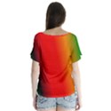 Multi Color Pattern Background Flutter Sleeve Top View2