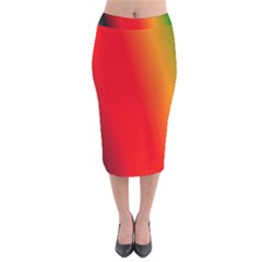 Multi Color Pattern Background Velvet Midi Pencil Skirt by Simbadda