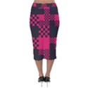 Cube Square Block Shape Creative Velvet Midi Pencil Skirt View2