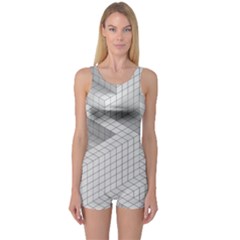 Design Grafis Pattern One Piece Boyleg Swimsuit by Simbadda