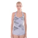 Design Grafis Pattern Boyleg Halter Swimsuit  View1