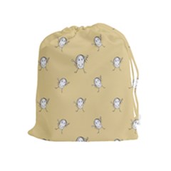 Happy Character Kids Motif Pattern Drawstring Pouches (extra Large) by dflcprints