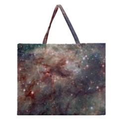 Tarantula Nebula Zipper Large Tote Bag by SpaceShop
