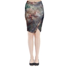 Tarantula Nebula Midi Wrap Pencil Skirt by SpaceShop