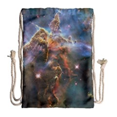 Pillar And Jets Drawstring Bag (large) by SpaceShop