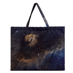 Seagull Nebula Zipper Large Tote Bag by SpaceShop