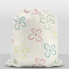 Flower Background Nature Floral Drawstring Bag (small) by Simbadda