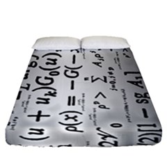 Science Formulas Fitted Sheet (queen Size) by Simbadda