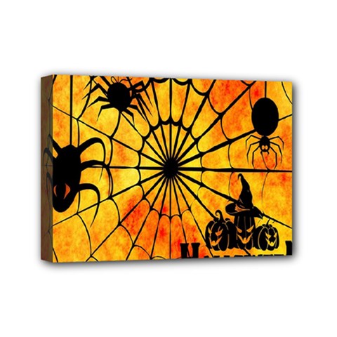 Halloween Weird  Surreal Atmosphere Mini Canvas 7  X 5  by Simbadda