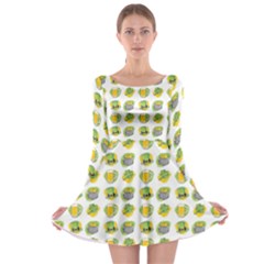 St Patrick s Day Background Symbols Long Sleeve Skater Dress by Simbadda