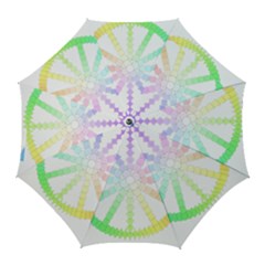 Polygon Evolution Wheel Geometry Golf Umbrellas by Amaryn4rt