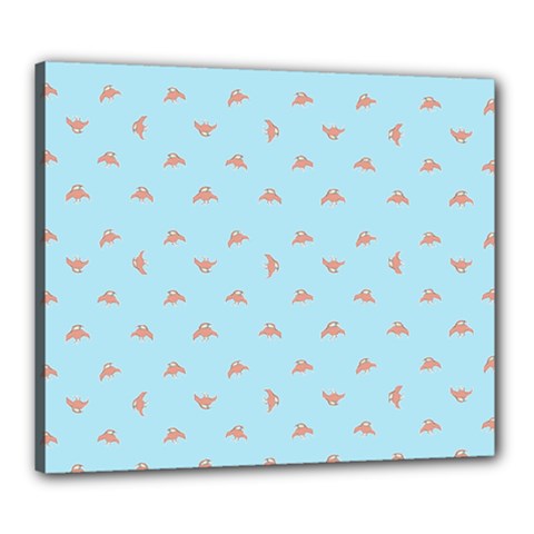 Spaceship Cartoon Pattern Drawing Canvas 24  X 20  by dflcprints