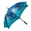 Fractal Occean Waves Artistic Background Golf Umbrellas View2