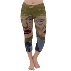 Donald Trump Capri Winter Leggings  by Valentinaart