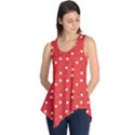 Red Happy Valentines Day Pattern Template Sleeveless Tunic Top View1