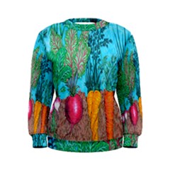 Mural Displaying Array Of Garden Vegetables Women s Sweatshirt by Simbadda