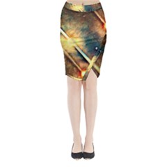 Light Space Midi Wrap Pencil Skirt by DeneWestUK