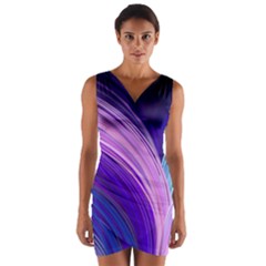 Color Purple Blue Pink Wrap Front Bodycon Dress by Mariart