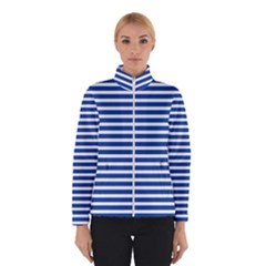 Horizontal Stripes Dark Blue Winterwear by Mariart