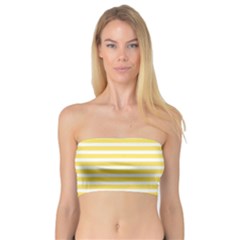 Horizontal Stripes Yellow Bandeau Top by Mariart
