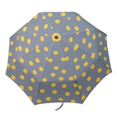 Limpet Polka Dot Yellow Grey Folding Umbrellas by Mariart