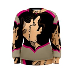 Don t Kiss With A Bloody Nose Face Man Girl Love Women s Sweatshirt by Mariart