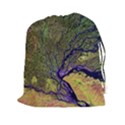 Lena River Delta A Photo Of A Colorful River Delta Taken From A Satellite Drawstring Pouches (XXL) View1
