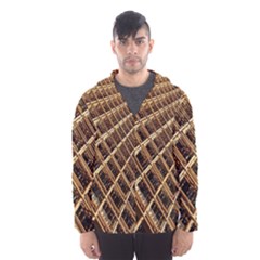 Construction Site Rusty Frames Making A Construction Site Abstract Hooded Wind Breaker (men) by Nexatart