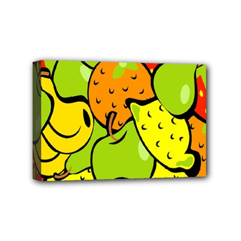 Digitally Created Funky Fruit Wallpaper Mini Canvas 6  X 4  by Nexatart